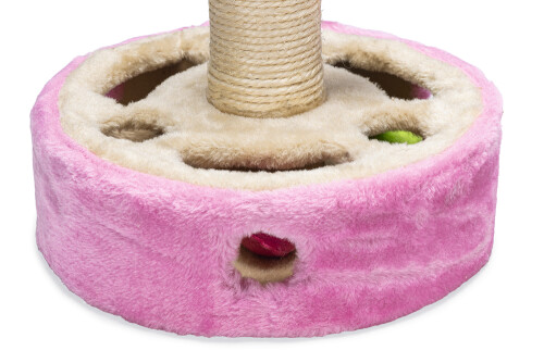 Beeztees Kedi Tırmalama ve Oyuncağı, Pembe, 27x27x40cm - 10