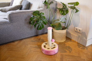 Beeztees Kedi Tırmalama ve Oyuncağı, Pembe, 27x27x40cm - 7