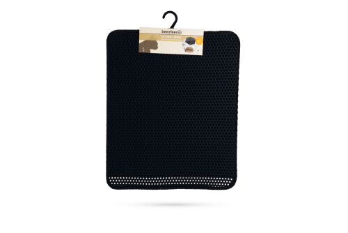 Beeztees Kedi Tuvaleti Paspası, İki Katmanlı, Siyah, 60x50cm - 5