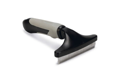 Beeztees Kısa ve Uzun Tüylü Köpek Alt Kürk Tarağı, Siyah Gri, L, 16cm, 16x11x5cm - 1