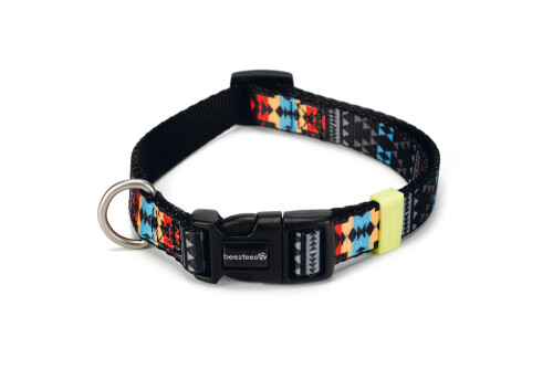 Beeztees Köpek Boyun Tasması, Renkli Desenli, 26-40cm, 15mm - 1