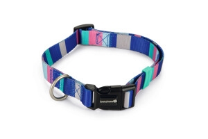 Beeztees Köpek Boyun Tasması, Renkli Kalın Çizgiler, 48-70cm, 25mm - 1