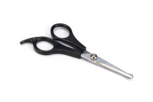 Beeztees Köpek Burun ve Kulak Tüy Düzletme ve Bakım Makası, Siyah, 15cm, 15x6x0,5cm - Beeztees