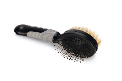 Beeztees Köpek Fırçası ve Tarağı, Çift Taraflı, SM, Siyah Gri, 21cm, 21x6x6cm - 2