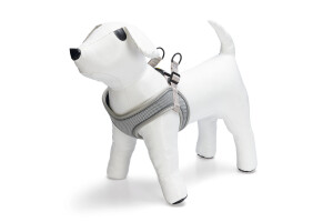 Beeztees Köpek Göğüs Tasması, Neopren,Gri, M, 41-46cm - Beeztees