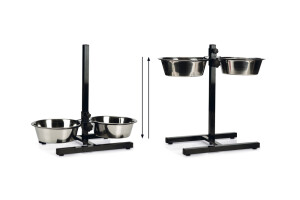 Beeztees Köpek İkili Mama Su Kabı, Ayaklı, Paslamaz Çelik, 25cm, 2x2,5L - 5