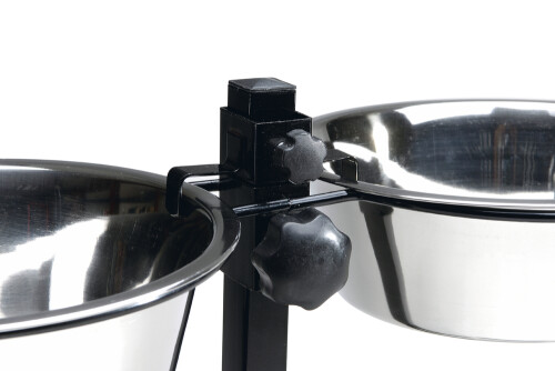 Beeztees Köpek İkili Mama Su Kabı, Ayaklı, Paslamaz Çelik, 25cm, 2x2,5L - 7