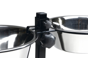 Beeztees Köpek İkili Mama Su Kabı, Ayaklı, Paslamaz Çelik, 25cm, 2x2,5L - 7