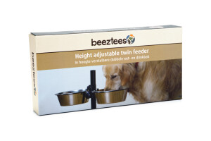 Beeztees Köpek İkili Mama Su Kabı, Ayaklı, Paslamaz Çelik, 25cm, 2x2,5L - 8