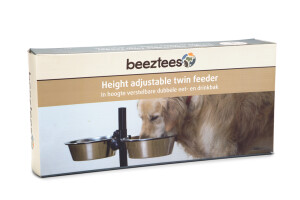 Beeztees Köpek İkili Mama Su Kabı, Ayaklı, Paslamaz Çelik, 28cm, 2x4,5L - 8