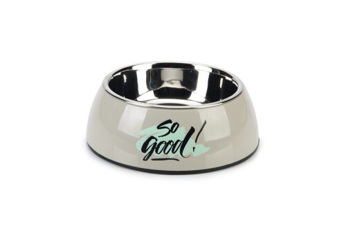 Beeztees Köpek Mama Su Kabı, Paslanmaz Çelik, Gri, 14cm, 160ml - 1