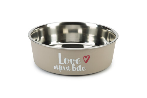 Beeztees Köpek Mama Su Kabı, Paslanmaz Çelik, Gri, 23cm, 2000ml - 1