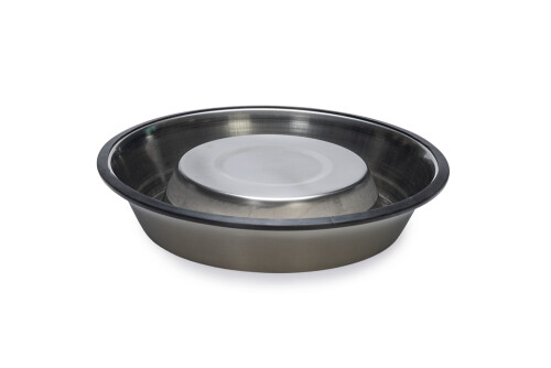 Beeztees Köpek Mama Su Kabı, Paslanmaz Çelik, Kaymaz, 22cm, 1,6L - 4