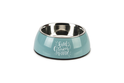 Beeztees Köpek Mama Su Kabı, Paslanmaz Çelik, Turkuaz, 14cm, 160ml - 1