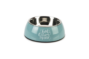 Beeztees Köpek Mama Su Kabı, Paslanmaz Çelik, Turkuaz, 14cm, 160ml - Beeztees