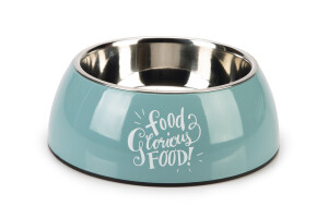 Beeztees Köpek Mama Su Kabı, Paslanmaz Çelik, Turkuaz, 22cm, 700ml - Beeztees