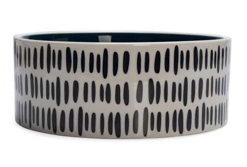 Beeztees Köpek Mama Su Kabı, Seramik, Yeşil Beyaz, 18cm, 1200ml - 3