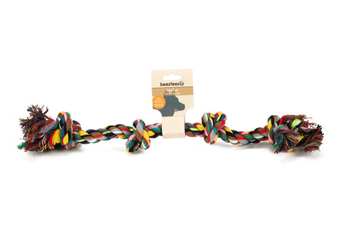 Beeztees Köpek Oyuncağı, Çift Düğümlü Diş İpi, Pamuk İplerden, 60x7x7cm, 360gr - 2