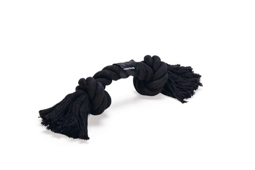 Beeztees Köpek Oyuncağı, Çift Düğümlü Diş İpi, Pamuk İplerden, Siyah, 40x8,5x7cm, 280gr - 1