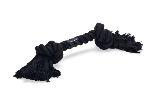 Beeztees Köpek Oyuncağı, Çift Düğümlü Diş İpi, Pamuk İplerden, Siyah, 50x9x7,5cm, 319gr - 1