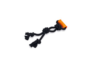 Beeztees Köpek Oyuncağı, Diş İpi, TPR Tutamaçlı, Siyah, 40x13,5x5,5cm, 232gr - Beeztees