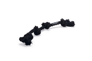 Beeztees Köpek Oyuncağı, Dört Düğümlü Diş İpi, Pamuk İplerden, Siyah, 40x5,5x4,5cm, 140gr - Beeztees