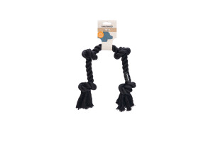 Beeztees Köpek Oyuncağı, Dört Düğümlü Diş İpi, Pamuk İplerden, Siyah, 57x6x5cm, 270gr - 2