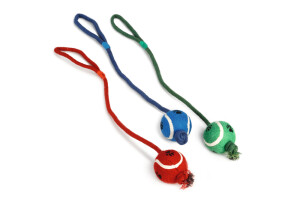 Beeztees Köpek Oyuncağı, İpli Tenis Topu, Çeşitli Renklerde, İp 60cm , Top 6cm - Beeztees