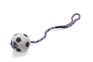 Beeztees Köpek Oyuncağı, İpli Top, Kauçuk, 30cm Top 6cm - Beeztees