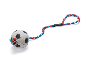 Beeztees Köpek Oyuncağı, İpli Top, Kauçuk, 30cm Top 6cm - 2