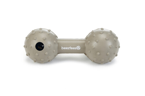Beeztees Köpek Oyuncağı, Ödül ve Oyun, Dambıl, Kauçuk, Bej, 11,5cm - 1