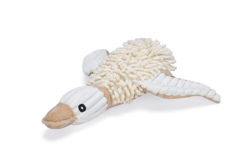 Beeztees Köpek Oyuncağı, Ördek, Peluş, Beyaz, 33x33x9cm - 1