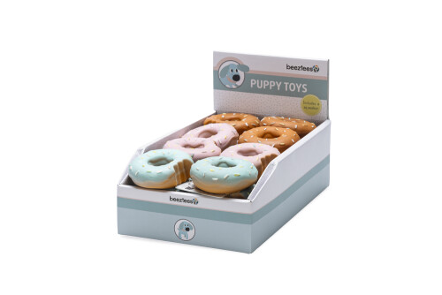 Beeztees Köpek Oyuncağı, Sesli, Donut, Lateks, Çeşitli Renklerde, 7x7x3cm - 12