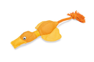 Beeztees Köpek Oyuncağı, Sesli, Ördek, Kanvas, Sarı, 45x20x6,5cm - Beeztees