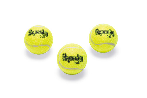 Beeztees Köpek Oyuncağı, Sesli, Tenis Topu, Sarı, 3 Adet, 5cm - 1