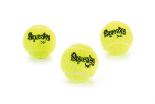 Beeztees Köpek Oyuncağı, Sesli, Tenis Topu, Sarı, 3 Adet, 6,5cm - 1