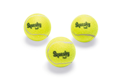 Beeztees Köpek Oyuncağı, Sesli, Tenis Topu, Sarı, 3 Adet, 6,5cm - 4