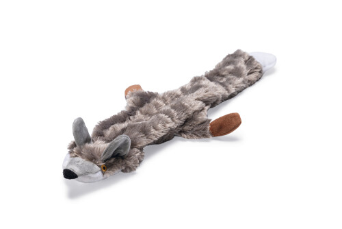 Beeztees Köpek Oyuncağı, Sesli, Tilki, Peluş, Gri, 30x13x2,5cm - 1