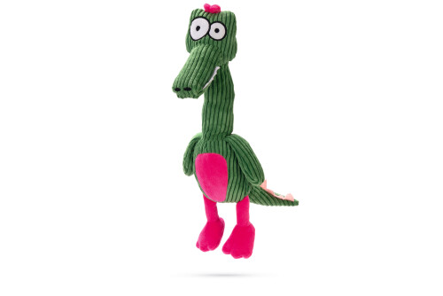 Beeztees Köpek Oyuncağı, Sesli, Timsah, Kadife, Yeşil, 37x10x8cm - 1