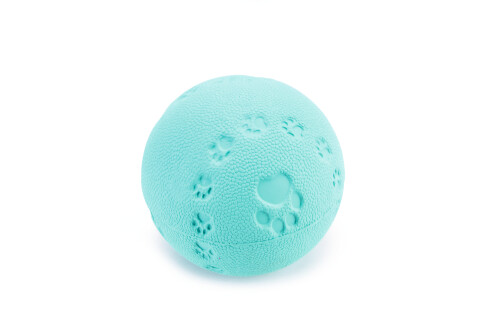 Beeztees Köpek Oyuncağı, Sesli, Top, Kauçuk, Turkuaz, 7,5cm - 1