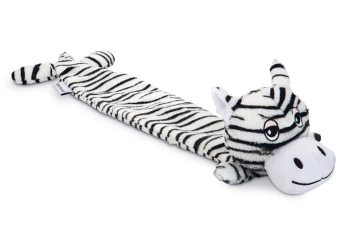 Beeztees Köpek Oyuncağı, Sesli, Zebra, Peluş, Siyah/Beyaz, 53x10x5cm - 1