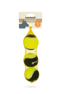 Beeztees Köpek Oyuncağı, Tenis Topu, Siyah/Sarı, 3 Adet, 6,3cm - 2