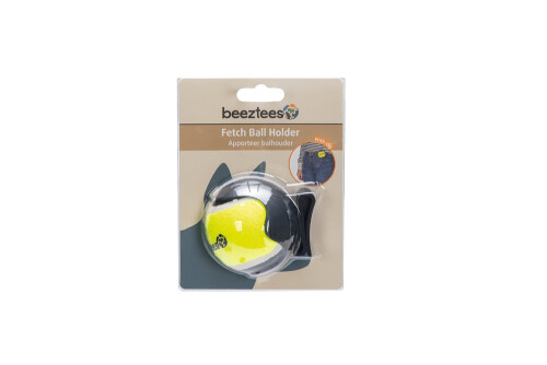 Beeztees Köpek Oyuncağı, Tenis Topu ve Tutma Aparatı, Mavi/Sarı, 6,3cm - 7