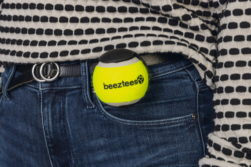 Beeztees Köpek Oyuncağı, Tenis Topu ve Tutma Aparatı, Mavi/Sarı, 6,3cm - 5