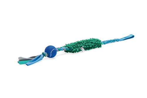 Beeztees Köpek Oyuncağı, Tut Getir Tenis Toplu, Peluş, Mavi-Yeşil, 90x10x6cm - 6