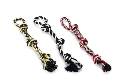 Beeztees Köpek Oyuncağı, Üç Düğümlü Diş İpi, Tutamaçlı, 40cm, 115gr - 1