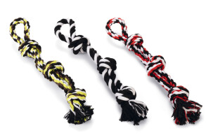 Beeztees Köpek Oyuncağı, Üç Düğümlü Diş İpi, Tutamaçlı, 40cm, 250gr - Beeztees