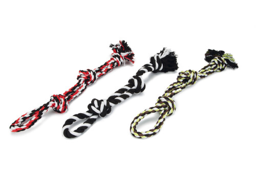 Beeztees Köpek Oyuncağı, Üç Düğümlü Diş İpi, Tutamaçlı, 50cm, 400gr - 1