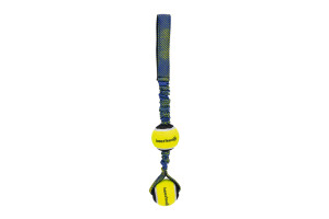 Beeztees Köpek Oyuncağı, Yüzen, Tutamaçlı İki Tenis Topu, Mavi/Sarı, 44x6,3x6,3cm - 3