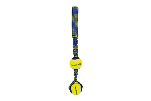 Beeztees Köpek Oyuncağı, Yüzen, Tutamaçlı İki Tenis Topu, Mavi/Sarı, 44x6,3x6,3cm - 3